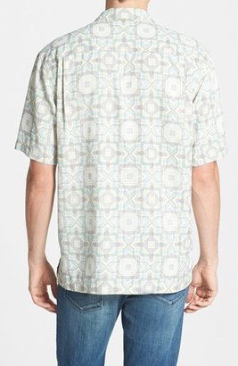 Tommy Bahama 'Tiki-Tac-Toe' Original Fit Print Silk Campshirt