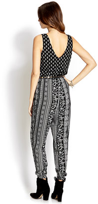 Forever 21 Laid-Back Scarf Print Jumpsuit