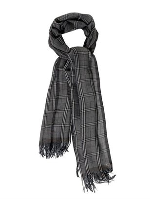 Colombo Checked cashmere and silk-blend scarf