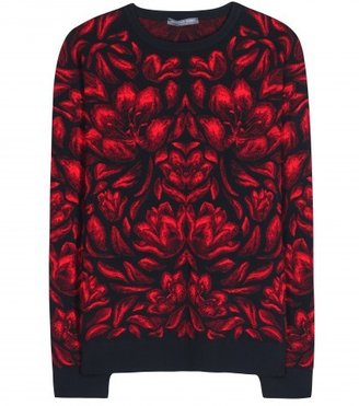 Alexander McQueen Intarsia Wool And Silk-blend Sweater