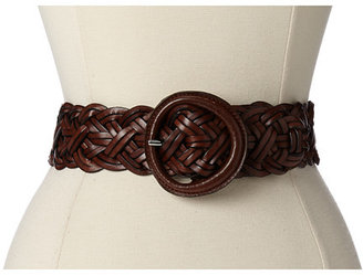 Lauren Ralph Lauren 1 5/8" Woven Leather & Cord Belt
