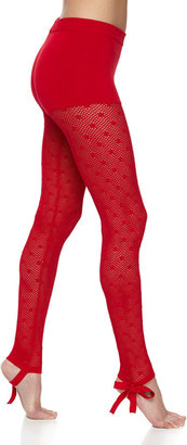 RED Valentino Lace-Knit Leggings, Red
