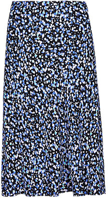 Marks and Spencer M&s Collection Knee Length Pixel Print Bias Skirt