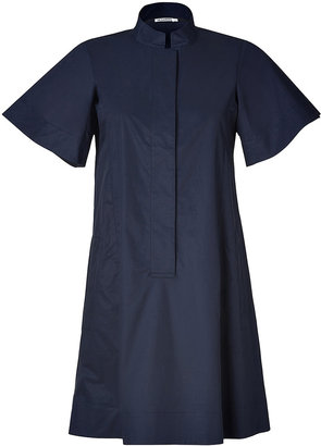 Jil Sander Olive Cotton-Silk Dress