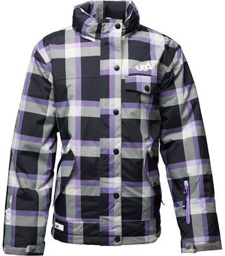 Urban Beach Girls 5000/5000 Cuff Tech Jacket Purple/Grey Check