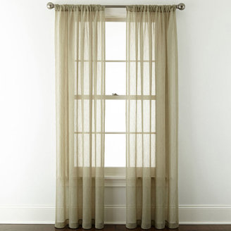 Royal Velvet Crushed Voile Rod-Pocket Sheer Curtain Panel