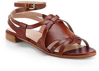 Stuart Weitzman Greek Leather Strappy Sandals