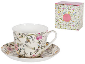 Maxwell & Williams Summer Blossom Breakfast Cup and Saucer - WHITE