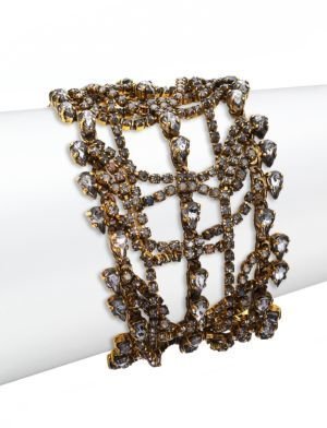 Erickson Beamon Bette Crystal Layered Multi-Row Bracelet