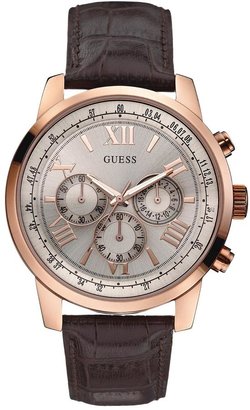 GUESS Horizon Rose Gold Plated Stainless Steel Mens Watch