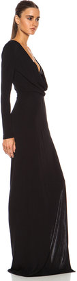 Cushnie Matte Rayon Jersey Cutout Gown in Black