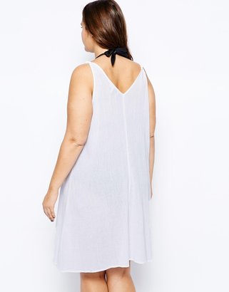 ASOS CURVE Exclusive Beach Swing Dress In Cheesecloth