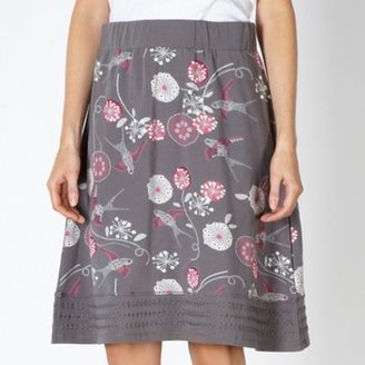 Mantaray Grey floral swallow skirt