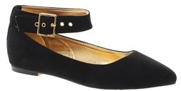 London Rebel Pointed Flat With Gold Heel - Multi