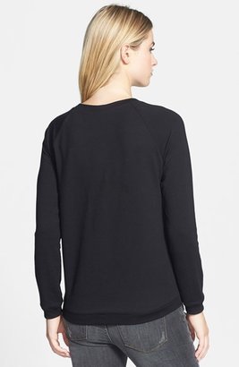 Halogen Leather Front Sweatshirt