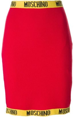 Moschino logo intarsia skirt