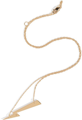 Jennifer Zeuner Jewelry Sandra-H Necklace in Yellow Vermeil