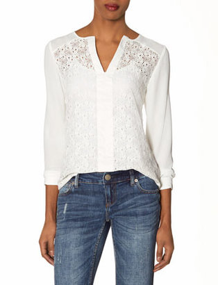 The Limited Outback Red® Lace Front Layering Blouse