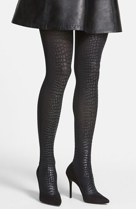 Hue Coated Python Pattern Tights