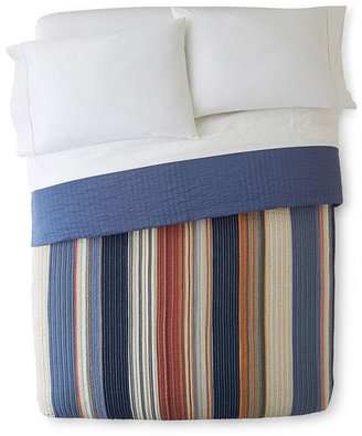 Retro Chic Desert Cotton Striped Bedspread