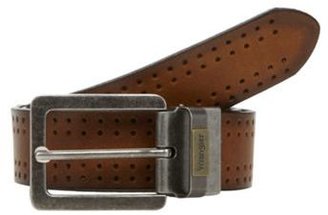 Wrangler Tan hole detail buckle leather belt