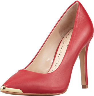 Pour La Victoire Christelle Metal-Tip Pointy-Toe High-Heel Pump, Red