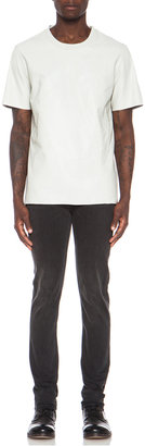 BLK DNM Leather Tee in Dust White