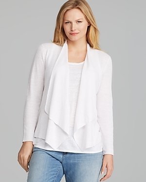 Eileen Fisher Plus Angled Front Cardigan