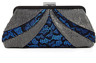 Kate Landry Social Mixed-Media Lace Frame Clutch