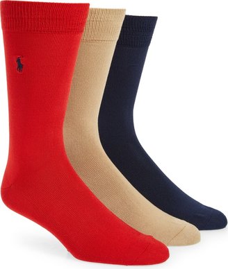 Polo Ralph Lauren Assorted 3-Pack Supersoft Socks