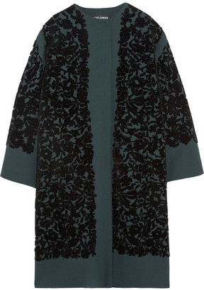Dolce & Gabbana Flocked wool-blend coat