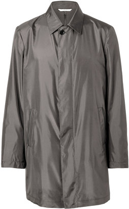 Brioni Taupe Silk Caban Jacket