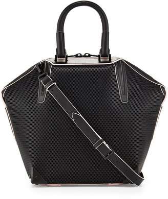 Alexander Wang Emile 3D Mesh Leather Satchel Bag, Black