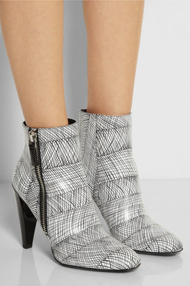 Kenzo Printed leather ankle boots