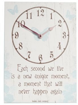 London Clock Butterfly printed wall clock