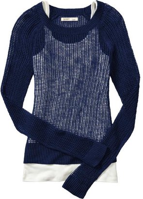Old Navy Women's Raglan Pointelle-Knit Pullovers