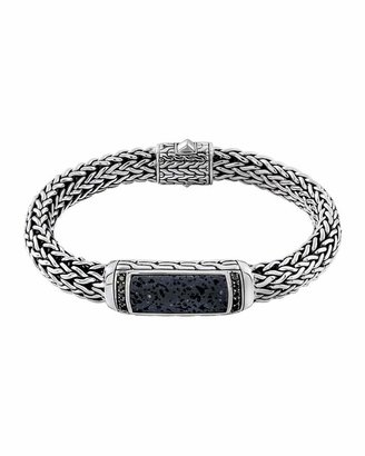 John Hardy Men's Classic Chain Black Volcanic and Black Sapphire Bracelet