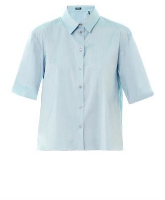 Jil Sander NAVY Point-collar poplin shirt