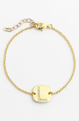 Lola James Jewelry Pavé Initial Charm Bracelet