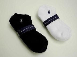 Ralph Lauren 3 Pk Womens Casual No Show Below Ankle Socks Solid White Black