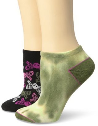 Betsey Johnson Women's 2 Pack Tie Die No-Show Low Cut Socks
