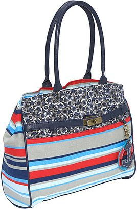 Ashley M Everyday Striped Handbag
