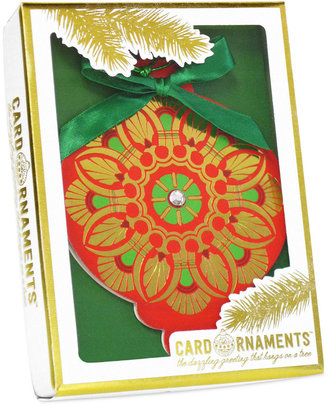 Sandicast Box of 10 Gold Card Ornaments