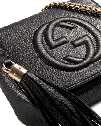 Gucci Soho Leather Chain Crossbody Bag, Black