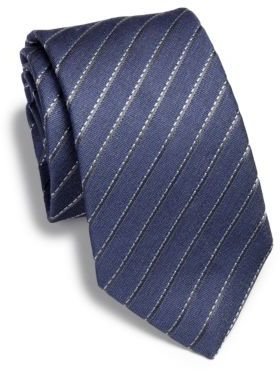 Armani Collezioni Narrow Dash Stripe Silk Tie