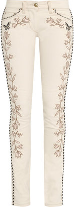 Isabel Marant Matthew embroidered mid-rise skinny jeans