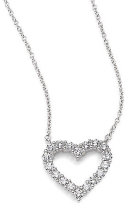 Kwiat Diamond & 18K White Gold Heart Pendant Necklace