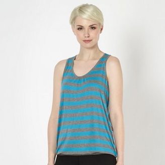 XPG by Jenni Falconer Dark turquoise striped fitness vest
