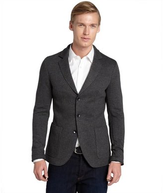 Antony Morato charcoal wool 3 Button Jacket With Elbow Patches