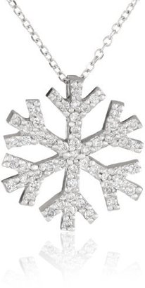 KC Designs Trinkets" 14k White Gold and Diamond Snowflake Pendant Necklace